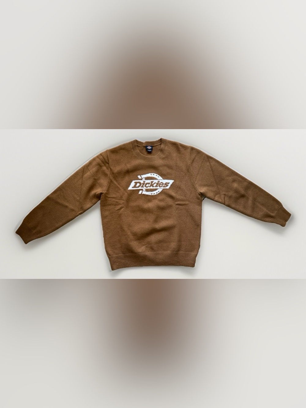 Dickies Ruston Brown Logo Knit Sweater Men’s L NWT